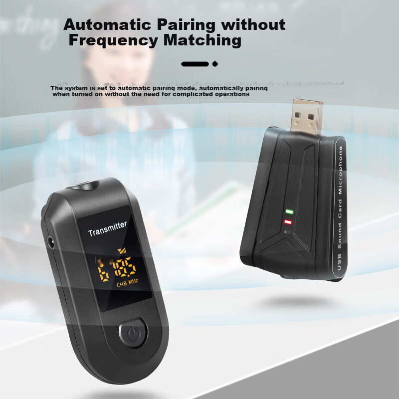 Depusheng USB Wireless Lavalier Microphone for Computer Notebook Live Video Conf...