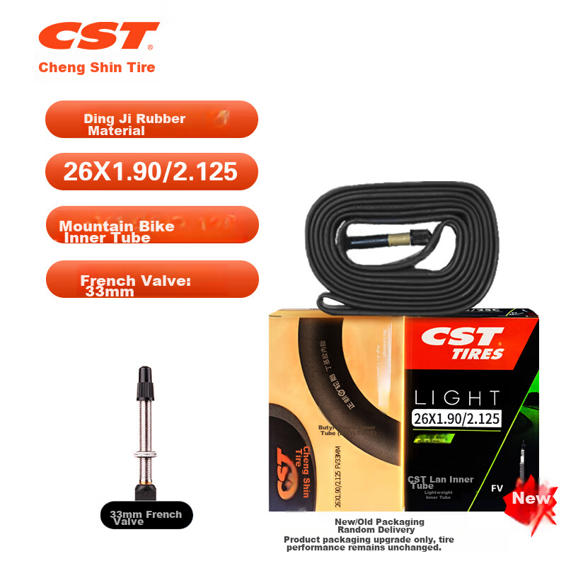 Zhengxin Bicycle Inner Tube, 26X1.90/2.125, Presta Valve 33MM, for Mountain Bike...