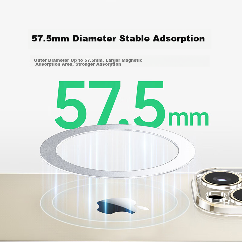 Lulian [Two-Pack] Wireless Charging Magnetic Ring, Car Phone Holder, Circular Ma...