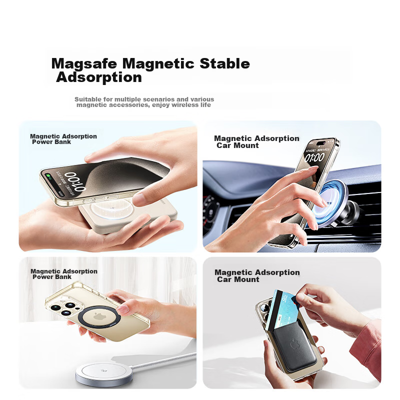 Lulian [Two-Pack] Wireless Charging Magnetic Ring, Car Phone Holder, Circular Ma...