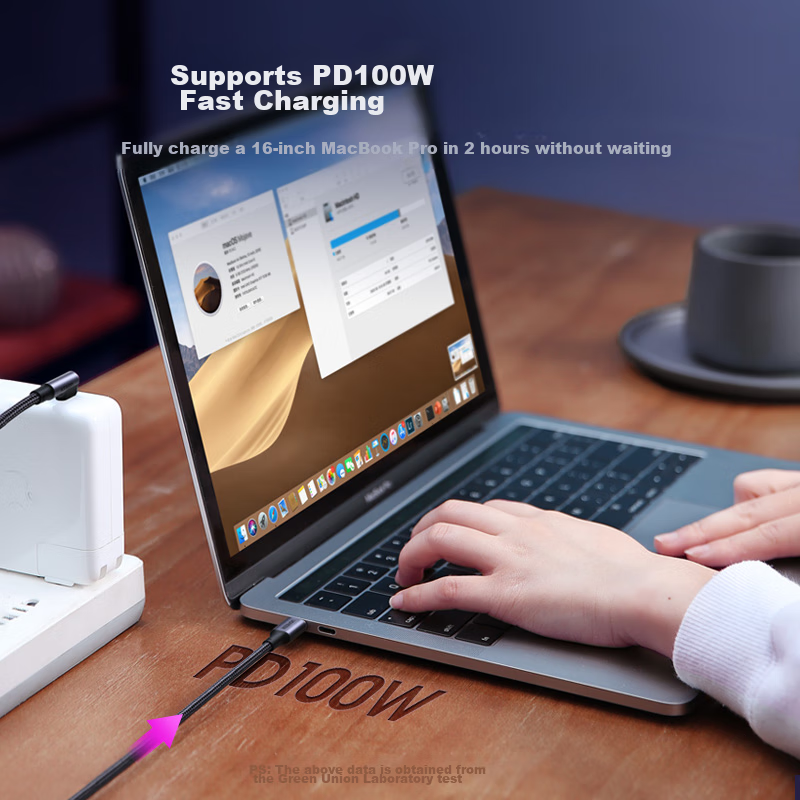 Lulian Dual-Head Type-C Data Cable, PD100W/88W Super Fast Charging, Ctoc for Hua...