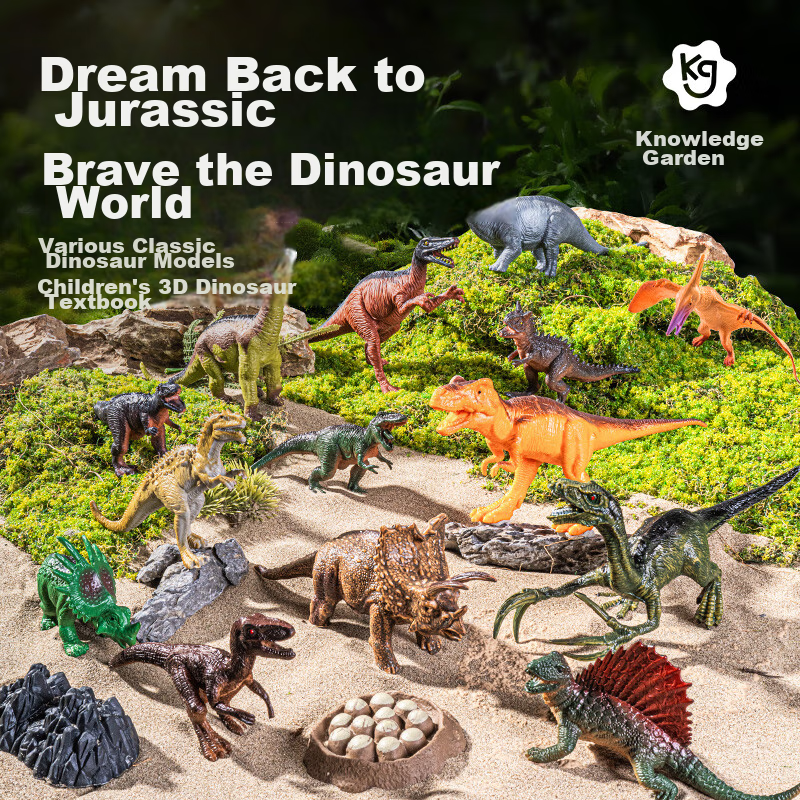 Knowledge Garden Dinosaur Toy Models, Tyrannosaurus Rex Soft Rubber, for Childre...