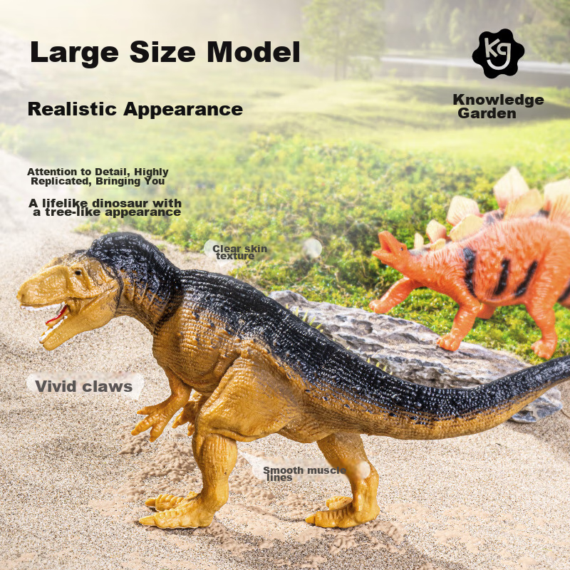 Knowledge Garden Dinosaur Toy Models, Tyrannosaurus Rex Soft Rubber, for Childre...