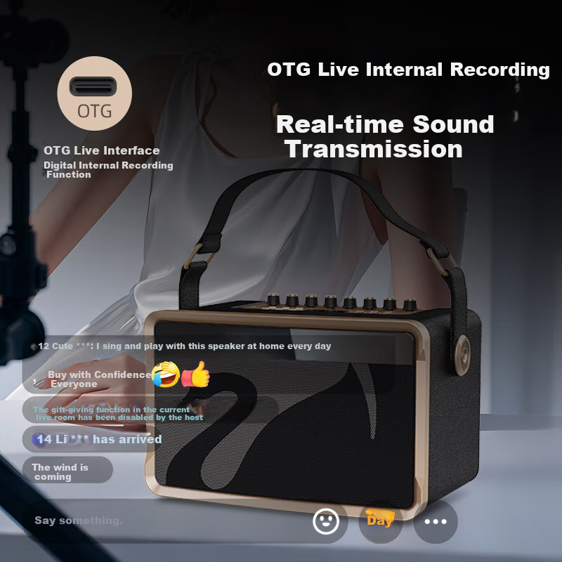 HiVi Portable Smart Speaker Outdoor High Quality Bluetooth Speaker with Micropho...