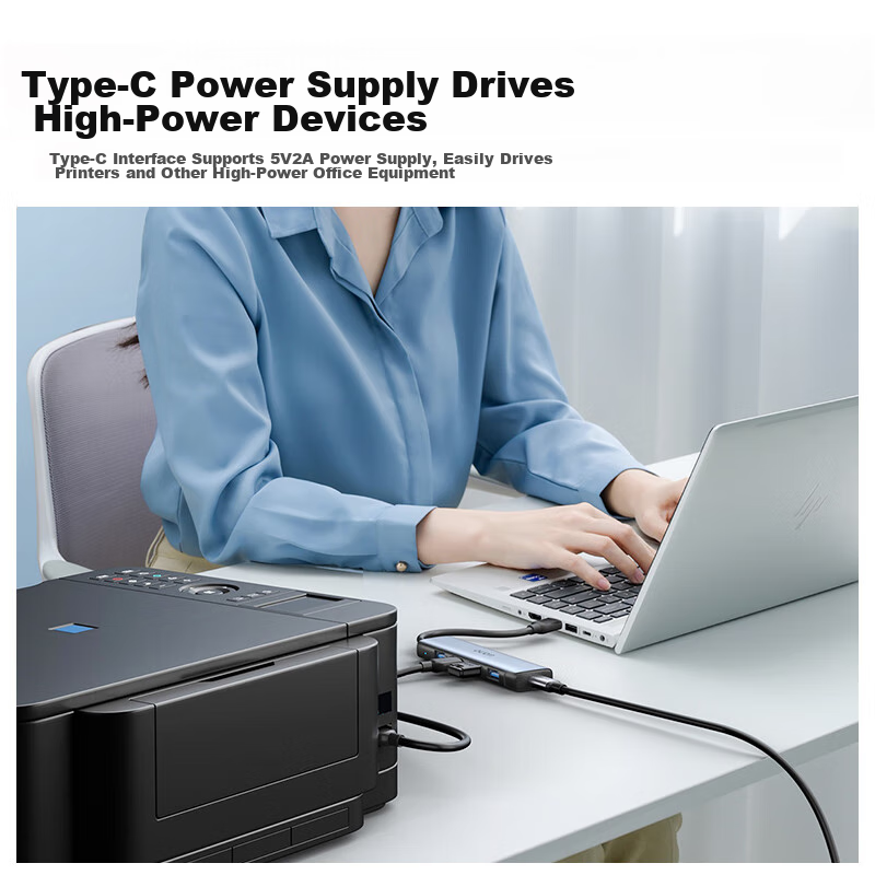 Lvjuneng USB3.0 Hub Expansion Dock, 4-Port High-Speed Hub, Laptop Multi-Port Ada...