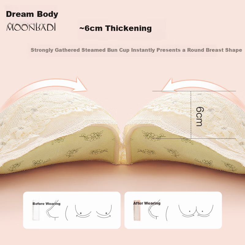 Mengbadi Women's Bra, Push-Up for Small Breasts, Round Cup, Thickened Inner Cup,...