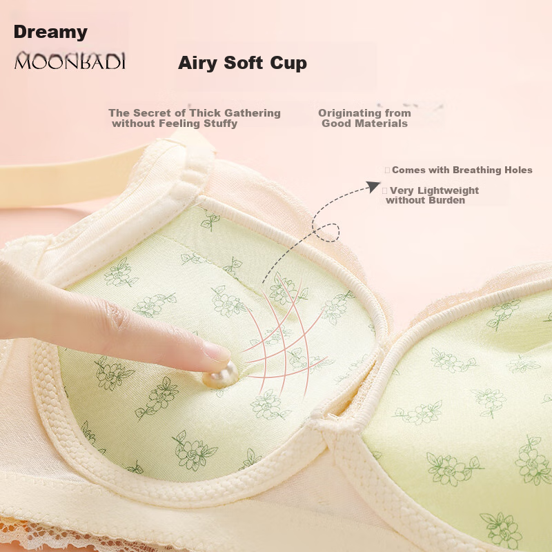 Mengbadi Women's Bra, Push-Up for Small Breasts, Round Cup, Thickened Inner Cup,...