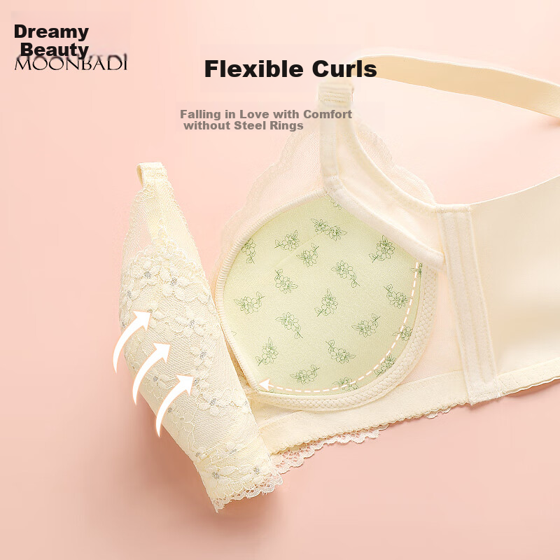 Mengbadi Women's Bra, Push-Up for Small Breasts, Round Cup, Thickened Inner Cup,...