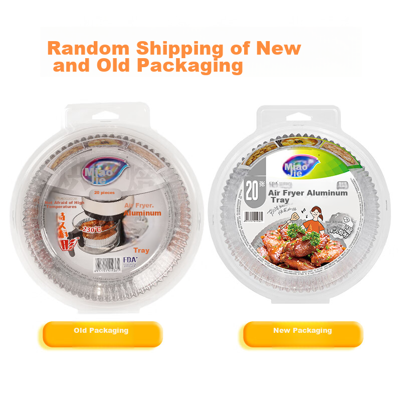 Miaojie Air Fryer Aluminum Foil Bowls And Plates, 20 Pieces, Heat-Resistant, Lon...