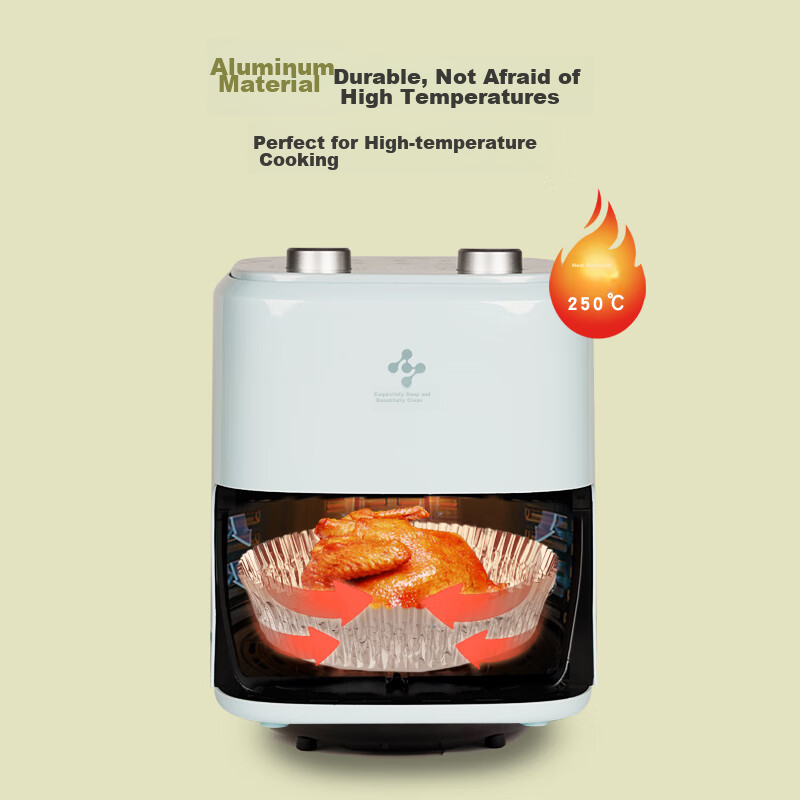 Miaojie Air Fryer Aluminum Foil Bowls And Plates, 20 Pieces, Heat-Resistant, Lon...