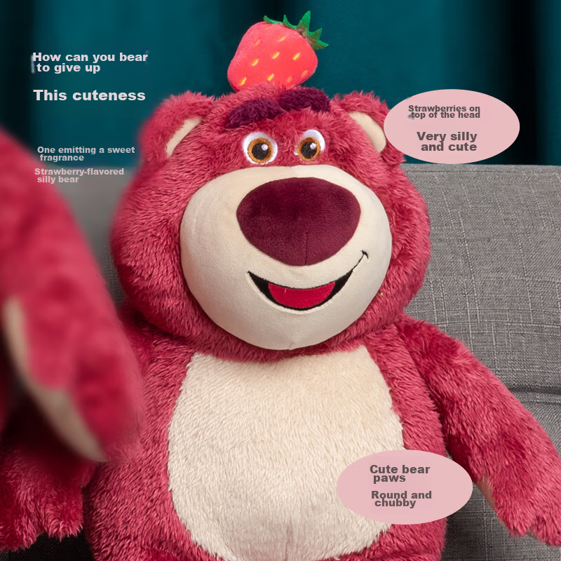 MINISO Official Strawberry Bear Disney Plush Toy Stuffed Animal Pillow Doll, Bir...