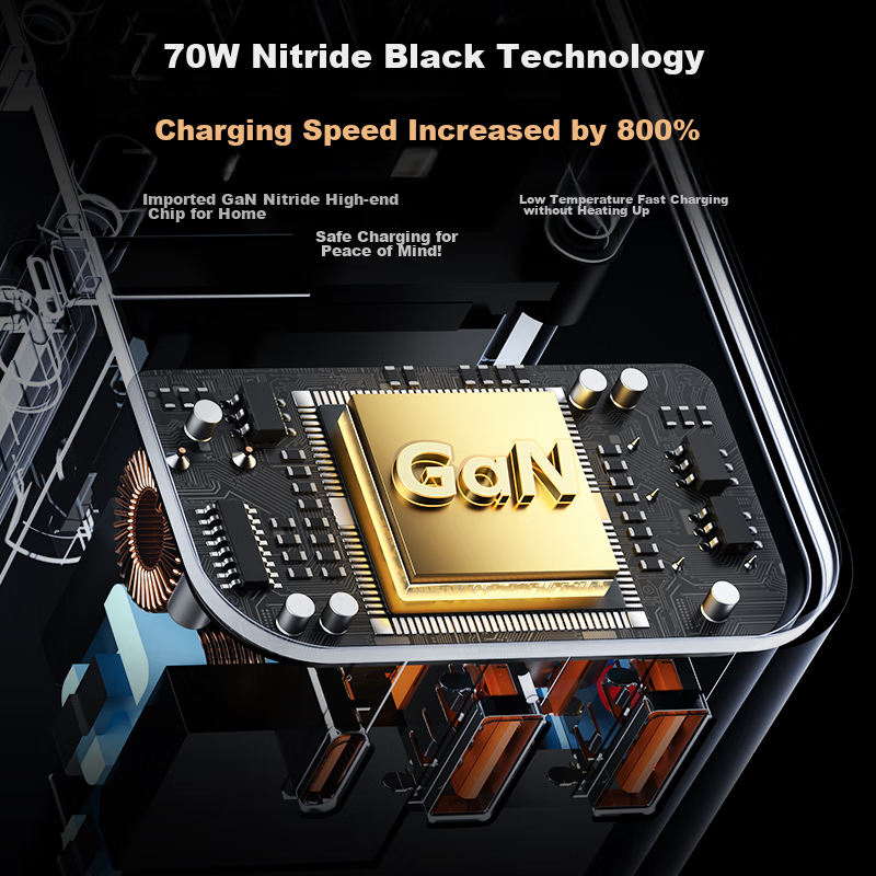 Momi Shi [70W Built-In Cable] Global Universal Adapter Travel Socket / Internati...