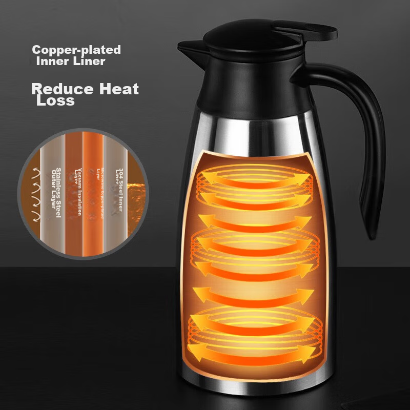 Maxcook Insulated Thermos, Household Hot Water Kettle, 304 Stainless Steel Vacuu...