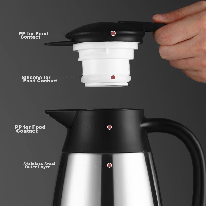 Maxcook Insulated Thermos, Household Hot Water Kettle, 304 Stainless Steel Vacuu...