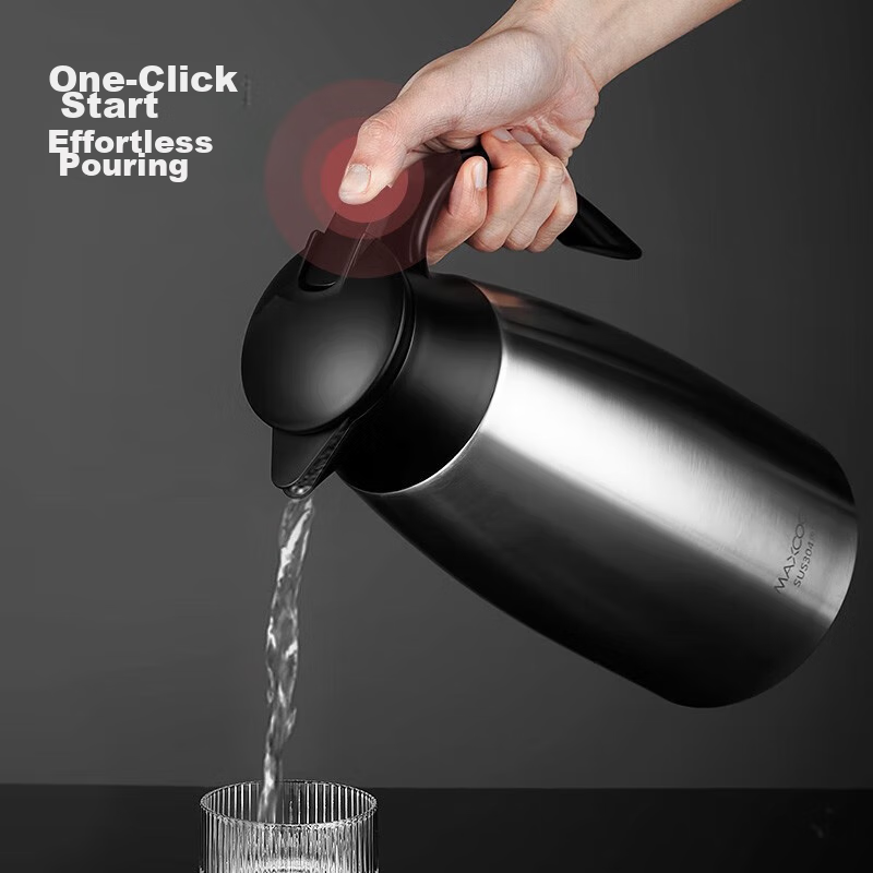 Maxcook Insulated Thermos, Household Hot Water Kettle, 304 Stainless Steel Vacuu...