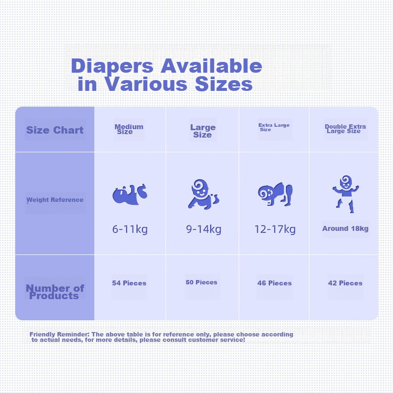 MIDOUXIONG Classic Diapers XL 46 Pieces Baby Diapers [Brand Direct Supply, Safe...