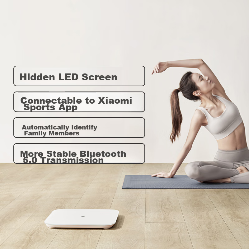 Mijia (MIJIA) Xiaomi Smart Body Scale S200, White, Dual-Interface Home Health Sc...