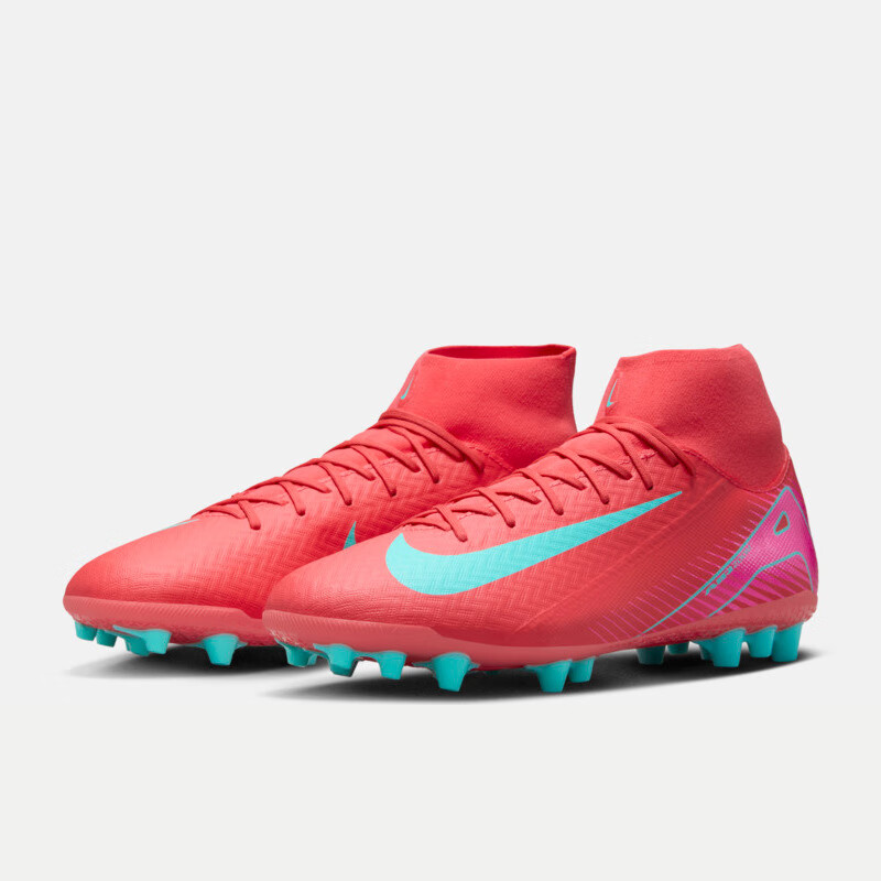 Nike Men's Soccer Cleats ZM SUPERFLY 10 ACADEMY AG Sneakers FQ8329-800 Red 44.5