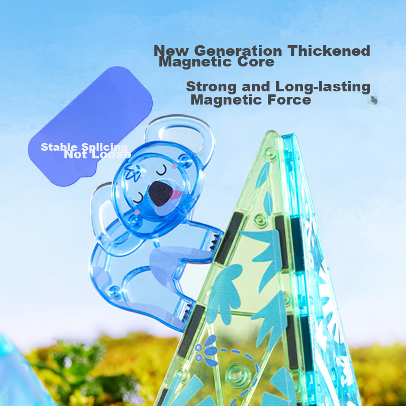 MiDeer Children's Diamond Pattern Colored Window Magnetic Building Blocks Toy, 4...