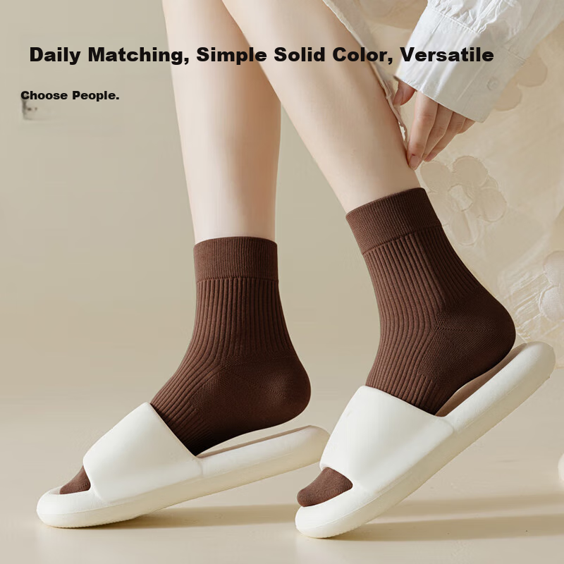 MiiOW Women's Socks, 2024 Spring And Autumn New Style, Pure Cotton Mid-Calf Sock...