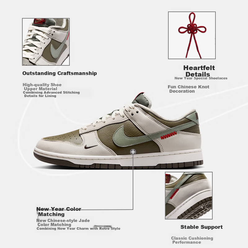 NIKE Men's Retro Casual Skate Shoes DUNK Sneakers Year of the Snake Limited Edit...