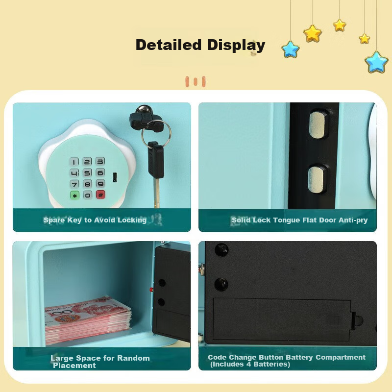 Mi Xiaoshu Money Box Children Girls Boys Password Safe 7-14 Years Old New Year G...