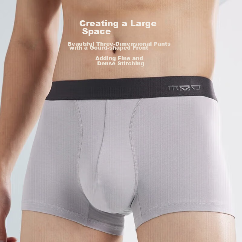 Youkeshu Men's Underwear, Pure Cotton, Antibacterial Crotch, Breathable, High-El...