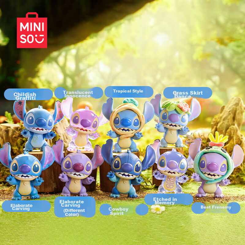 MINISO Disney Stitch Transformable Cool Blind Box Figurine, Desktop Decoration T...
