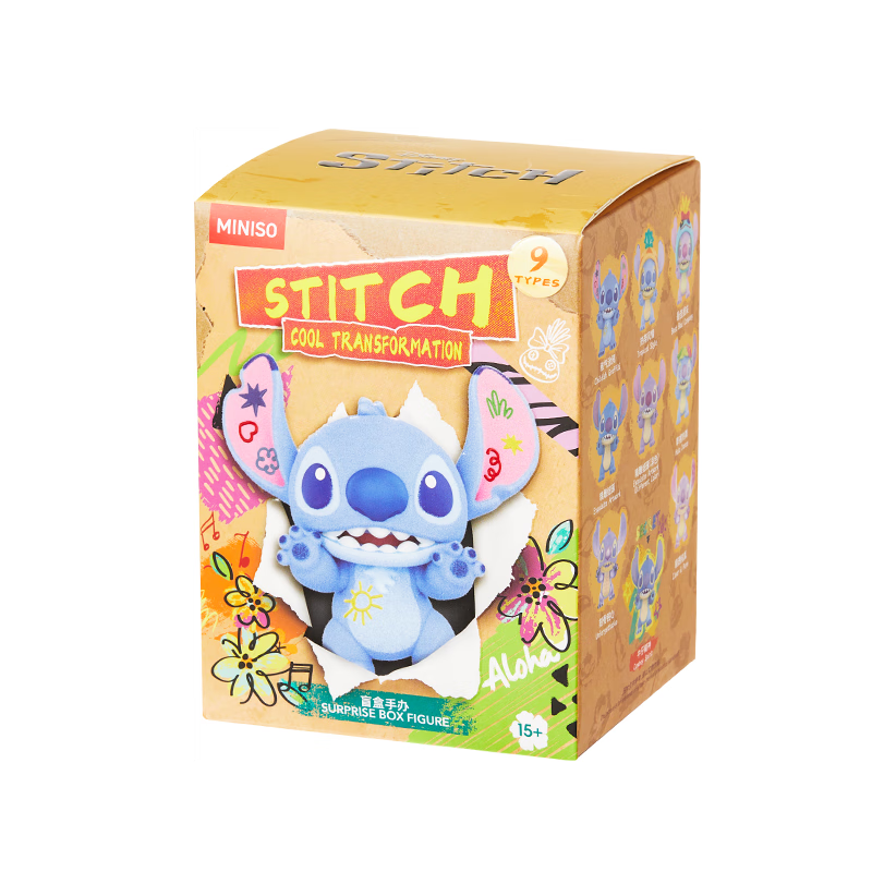 MINISO Disney Stitch Transformable Cool Blind Box Figurine, Desktop Decoration T...