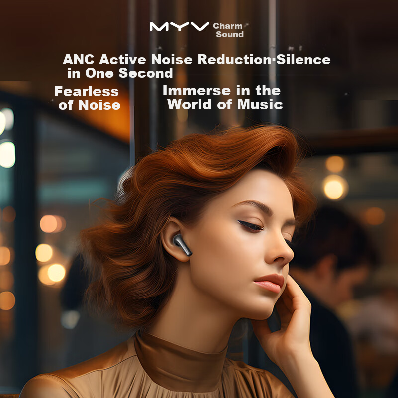 Meiyin M10PRO Bluetooth Earphones True Wireless Touchscreen ANC Active Noise Can...