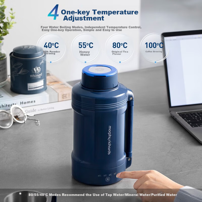 Morphyrichards Electric Kettle, Portable Water Boiler, Home And Travel Use, 1L L...