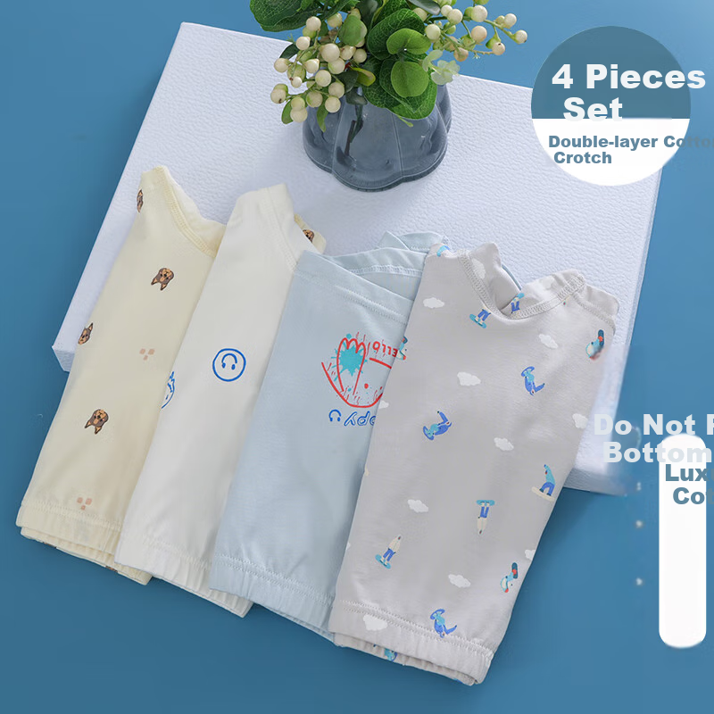 YUZHAOLIN Children's Underwear Boys Cotton Boxer Briefs Baby Boy Shorts Happy Pu...