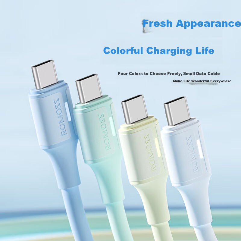 ROMOSS Type-C 6A Super Fast Charging Data Cable 100W/66W for Huawei P70/Mate70 H...