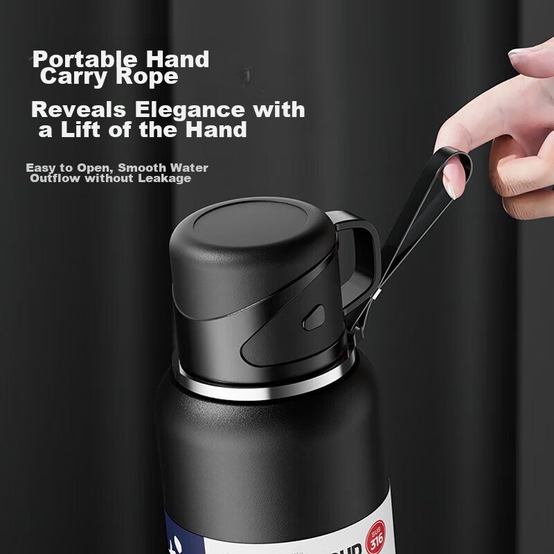 Miaoxiaoshu Insulated Mug for Men, Large Capacity, Tea Infuser, 316 Stainless St...