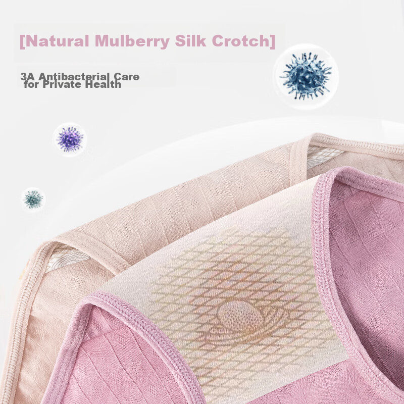 Yuzhaolin Women's High-Waist Pure Cotton Seamless Underwear with Antibacterial G...