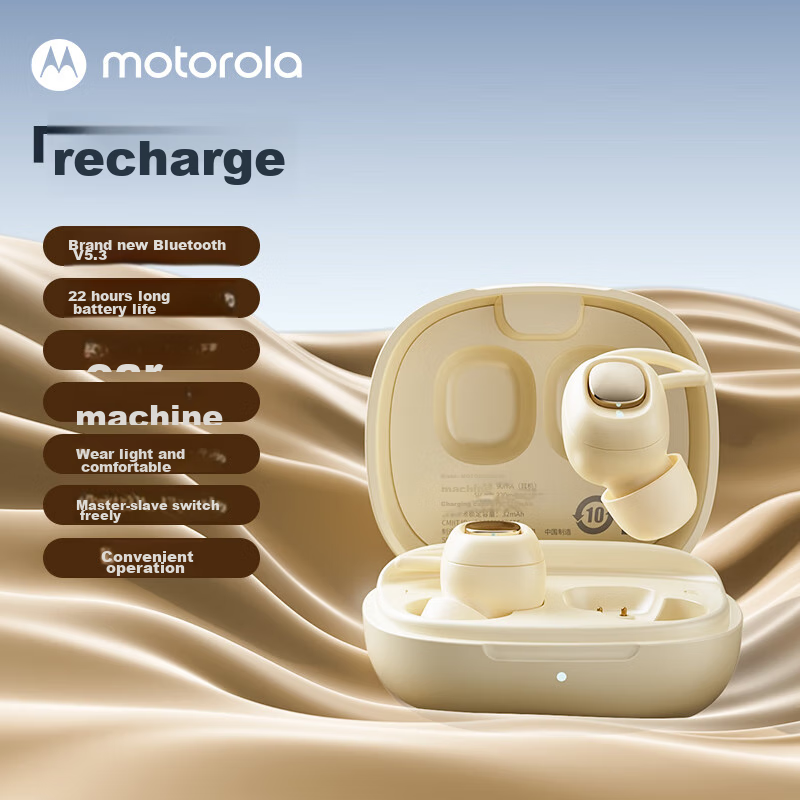 Motorola B20 Sleep Earphones, Bluetooth for Sleeping, Noise-Cancelling, Side-Lyi...