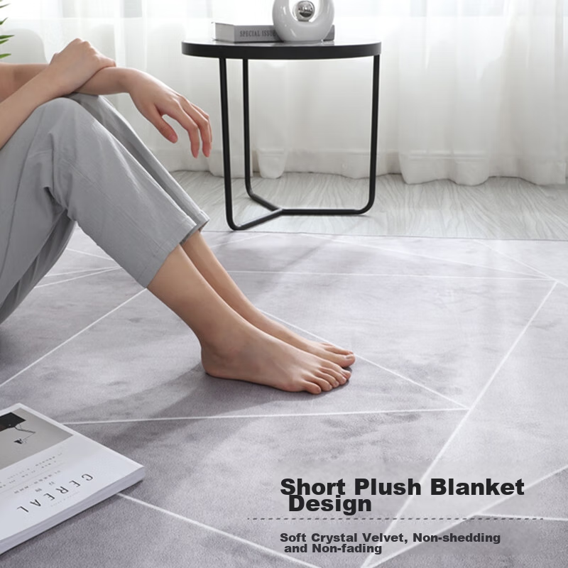 Mengtingshui Crystal Velvet Living Room Carpet, Dirt-Resistant And Non-Slip, Clo...
