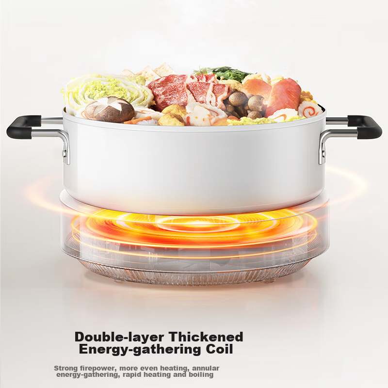 Mijia Xiaomi Induction Cooker, Round without Open Flame, Multi-Functional High-P...