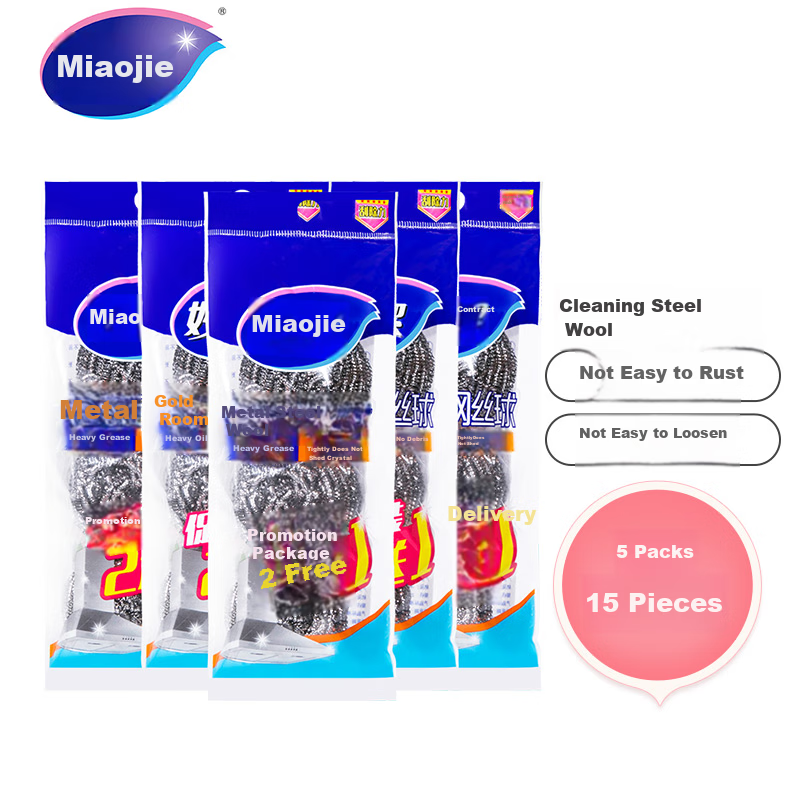 Miaojie Steel Wool Scrubber for Home Kitchen, Easy to Clean, Powerful Degreasing...
