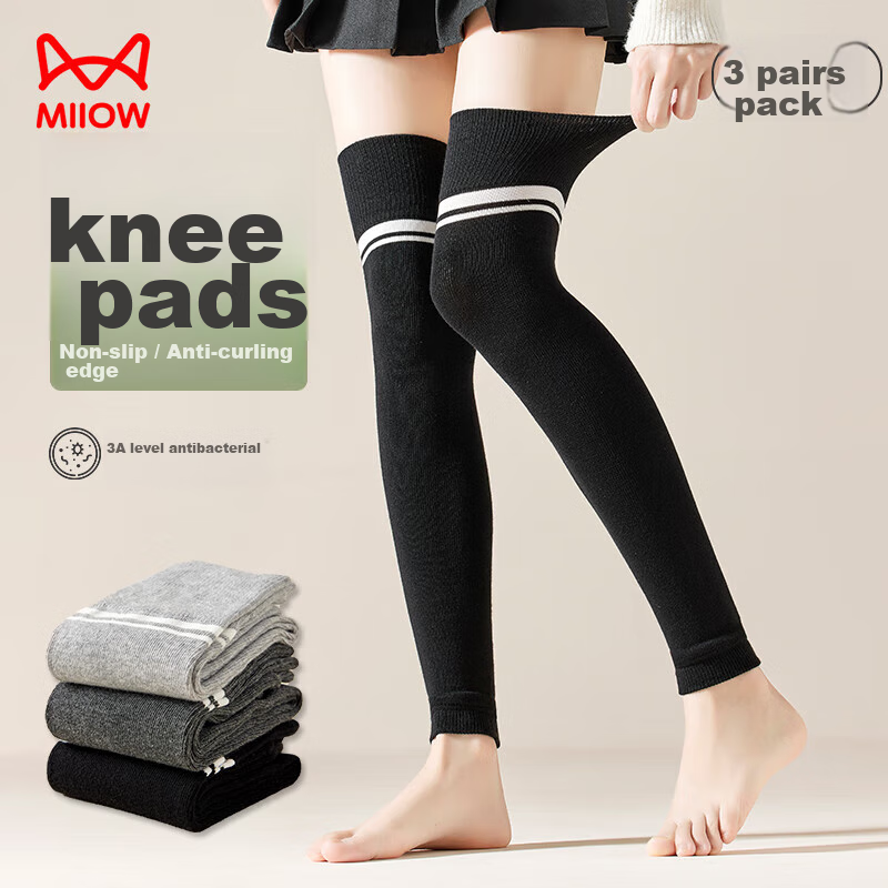 MiiOW JK Over-Knee Socks for Women, Thigh-High Socks, Cotton, Slimming, High Tub...