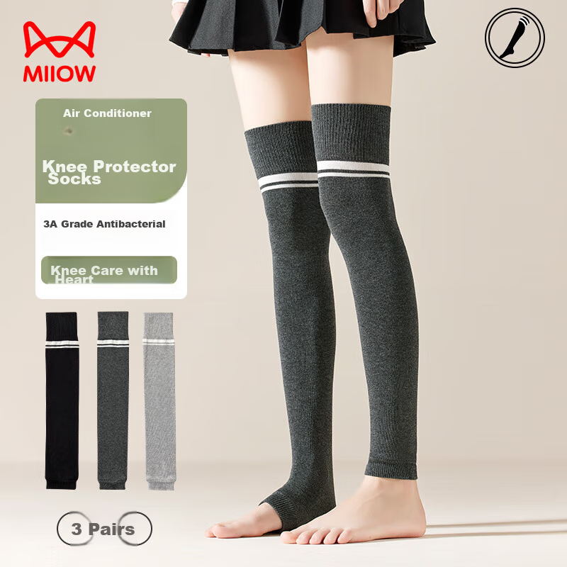 MiiOW JK Over-Knee Socks for Women, Thigh-High Socks, Cotton, Slimming, High Tub...