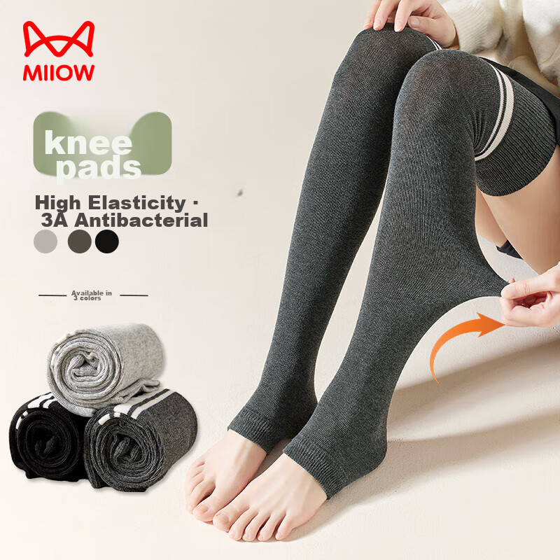 MiiOW JK Over-Knee Socks for Women, Thigh-High Socks, Cotton, Slimming, High Tub...