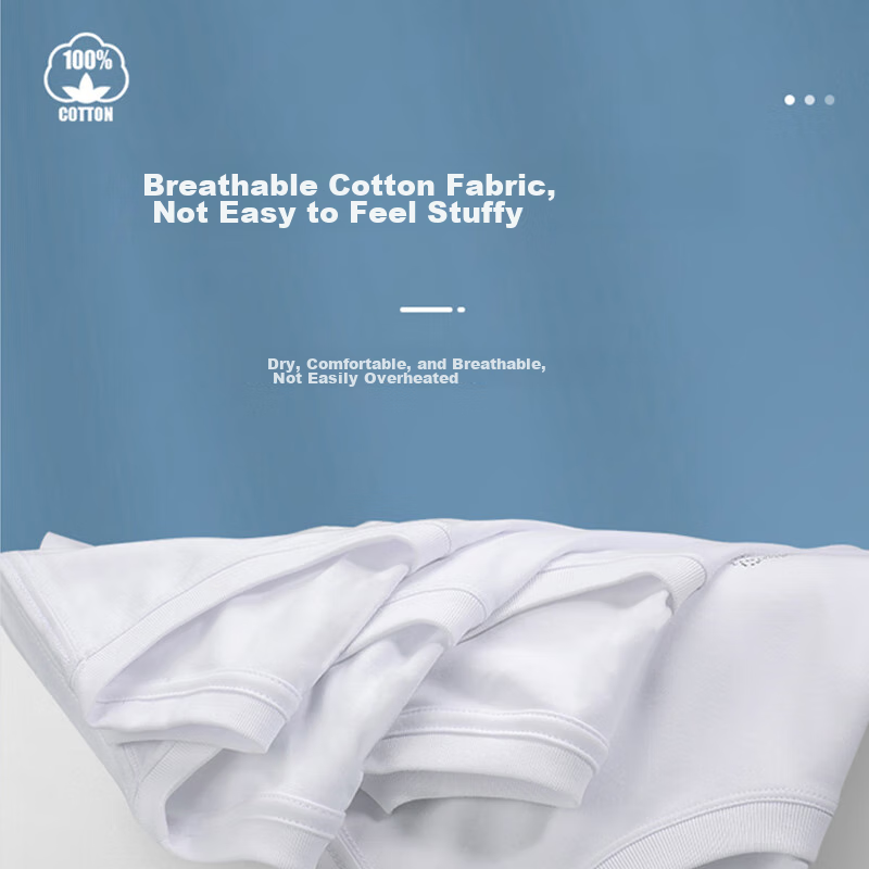 Mianzhi Men's T-Shirt, Pure Cotton, Trendy Solid Color, Loose-Fitting Casual Sho...