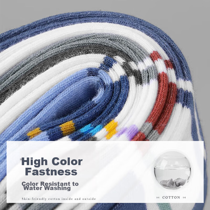 Mianshisan Men's Socks [100% Pure Cotton, Odor-Resistant, Antibacterial] Mid-Cal...