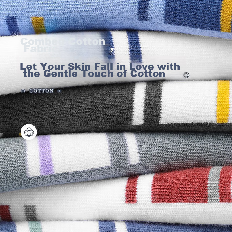 Mianshisan Men's Socks [100% Pure Cotton, Odor-Resistant, Antibacterial] Mid-Cal...