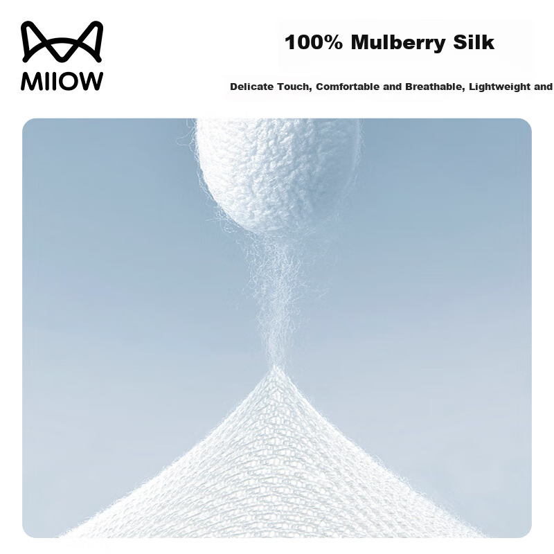 MiiOW Silk Eye Mask, Mulberry Silk Sleep Mask, Light Blocking, for Napping, Busi...