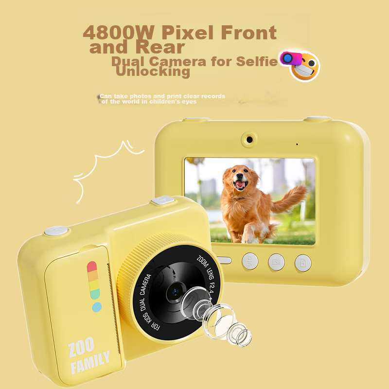 Mengduofu Children's Day Gift Instant Camera with Printable Photos, Colorful Toy...