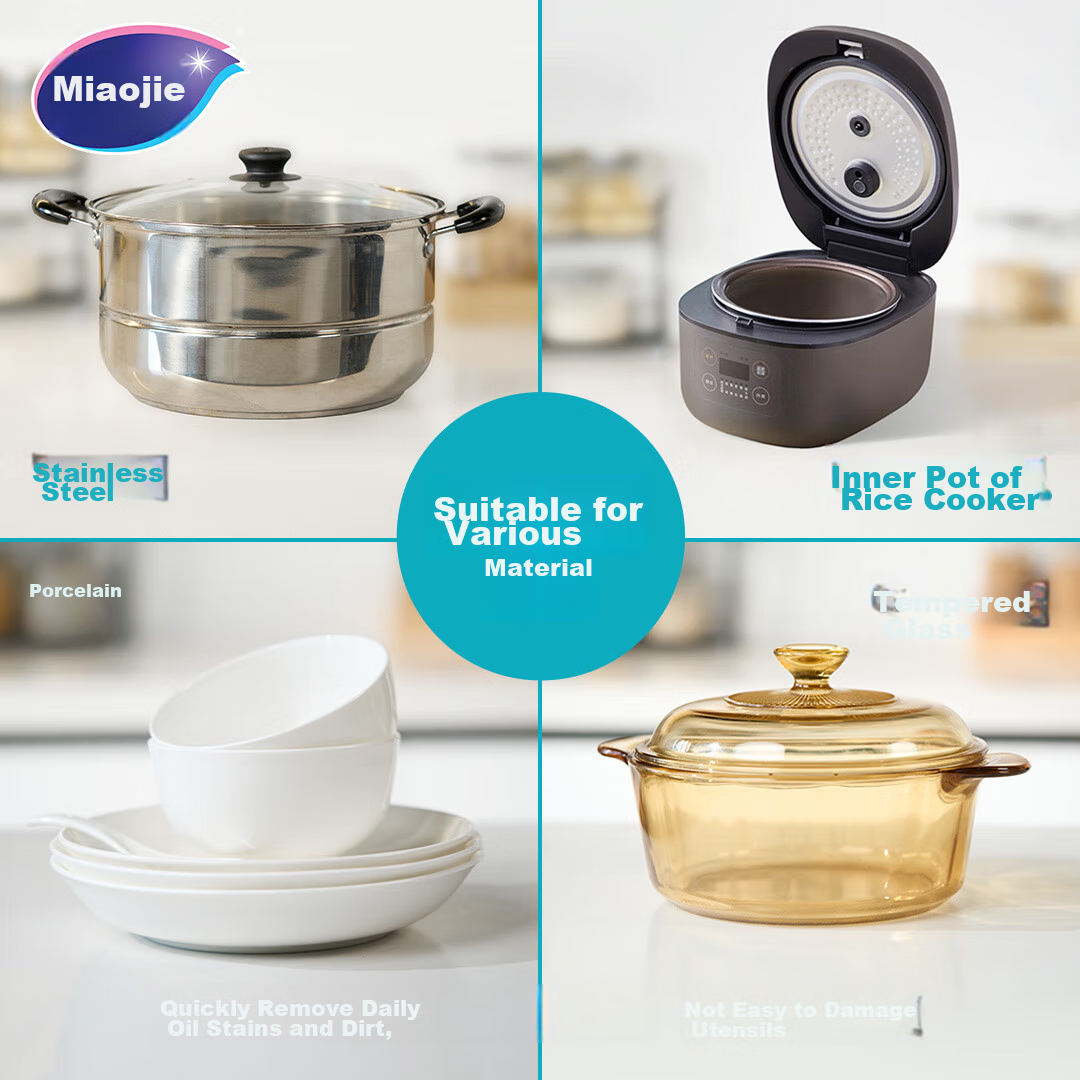 Miaojie Double-Layer Silver Wire Cloth, Steel Wool, Loofah, Dish Scrubber, All-P...