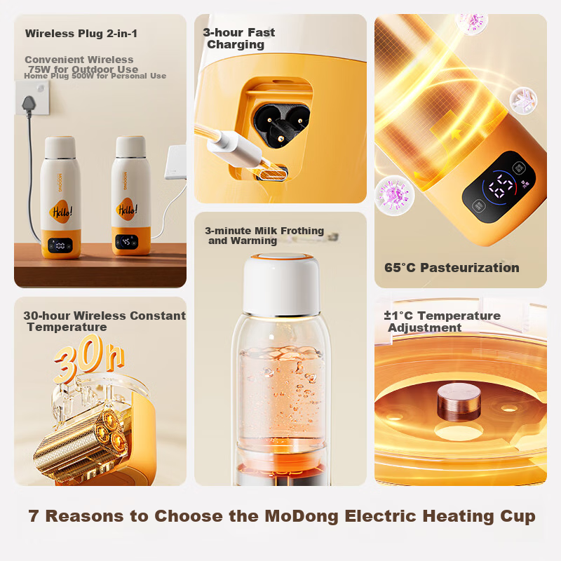Modong Wireless Portable Constant Temperature Kettle Baby Milk Warmer Children's...
