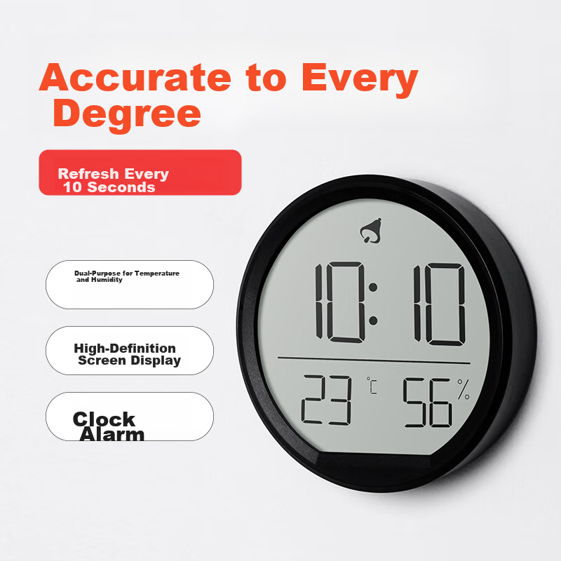 Compas Thermometer And Hygrometer, Indoor Alarm Clock, Temperature Gauge, Baby R...